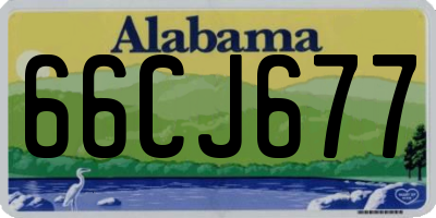 AL license plate 66CJ677