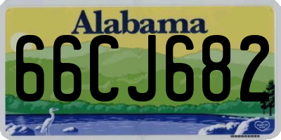 AL license plate 66CJ682