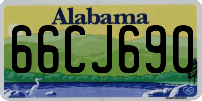 AL license plate 66CJ690