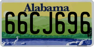AL license plate 66CJ696