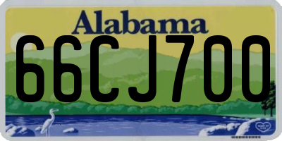 AL license plate 66CJ700