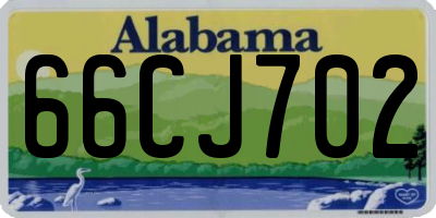 AL license plate 66CJ702