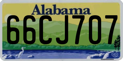 AL license plate 66CJ707