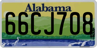 AL license plate 66CJ708
