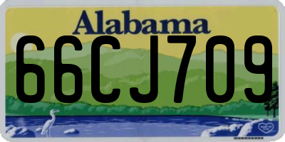 AL license plate 66CJ709