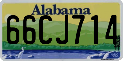 AL license plate 66CJ714