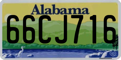AL license plate 66CJ716