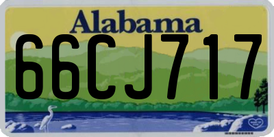 AL license plate 66CJ717