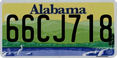 AL license plate 66CJ718