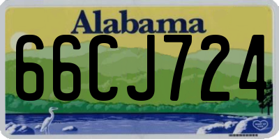 AL license plate 66CJ724