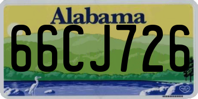 AL license plate 66CJ726