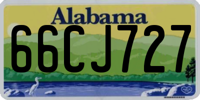 AL license plate 66CJ727