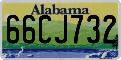 AL license plate 66CJ732