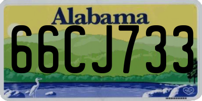 AL license plate 66CJ733