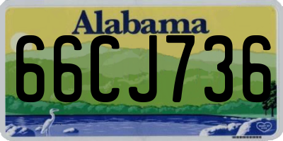 AL license plate 66CJ736