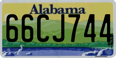 AL license plate 66CJ744