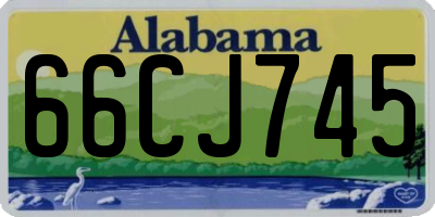 AL license plate 66CJ745