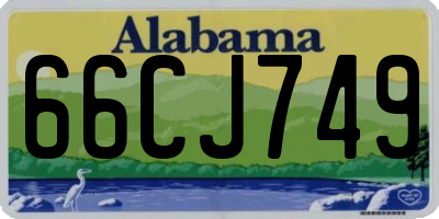 AL license plate 66CJ749