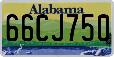 AL license plate 66CJ750