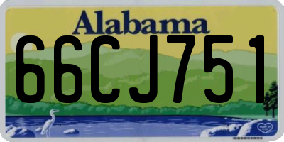 AL license plate 66CJ751
