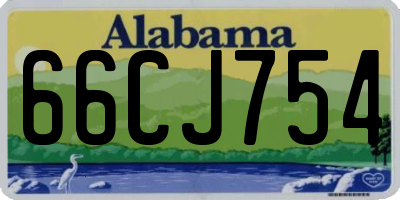 AL license plate 66CJ754