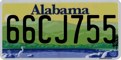 AL license plate 66CJ755