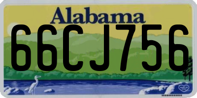 AL license plate 66CJ756