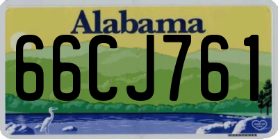 AL license plate 66CJ761