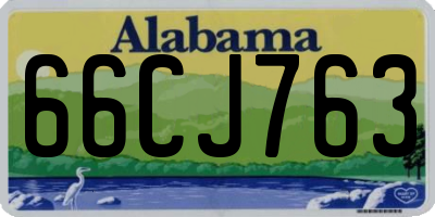 AL license plate 66CJ763