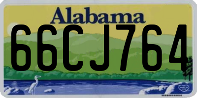 AL license plate 66CJ764