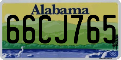 AL license plate 66CJ765