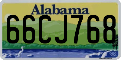 AL license plate 66CJ768