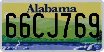AL license plate 66CJ769