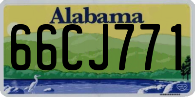 AL license plate 66CJ771