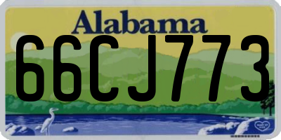 AL license plate 66CJ773