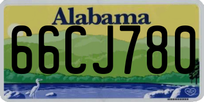 AL license plate 66CJ780