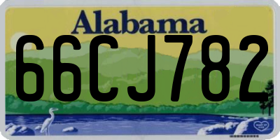 AL license plate 66CJ782