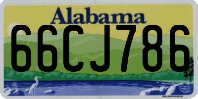 AL license plate 66CJ786