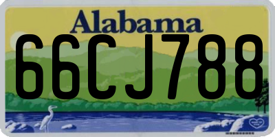 AL license plate 66CJ788