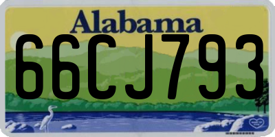 AL license plate 66CJ793