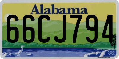 AL license plate 66CJ794