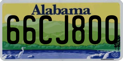 AL license plate 66CJ800