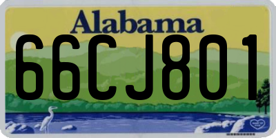 AL license plate 66CJ801