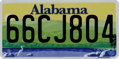 AL license plate 66CJ804