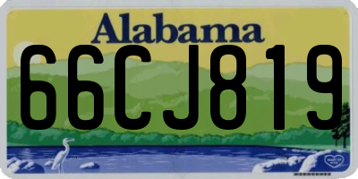 AL license plate 66CJ819