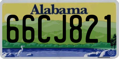 AL license plate 66CJ821