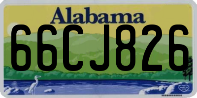 AL license plate 66CJ826