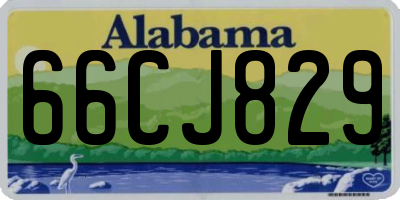 AL license plate 66CJ829
