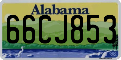 AL license plate 66CJ853