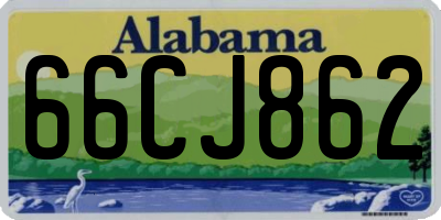 AL license plate 66CJ862